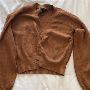 Forever 21 Camel ribbed cardigan
